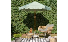 Sonnenschirm, grau/grün, 220 cm