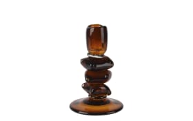 Kerzenhalter, bernstein, 16,5 cm