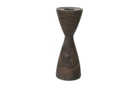 Kerzenhalter, Paulowniaholz dunkelbraun, 26 cm