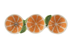 Tapas-Schale Orange, orange/weiß/grün