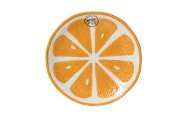 Schale Orange, orange/weiß