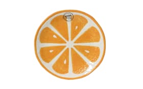 Frühstücksteller Orange, orange/weiß