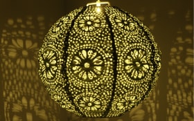 Solar-Laterne, rund, grün, 25 cm