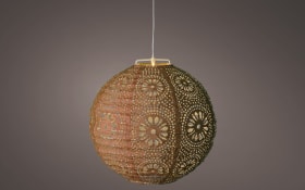 Solar-Laterne, rund, orange, 25 cm