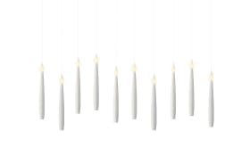LED Kerzen, weiß, 10-teilig