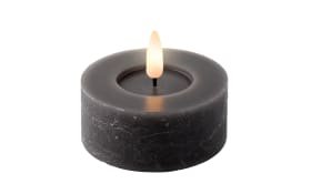 LED Teelicht, grau/warmweiß, 6 cm