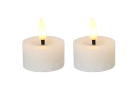 2er-Set LED-Teelicht, weiß, 4,4 cm