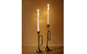 Kerzenhalter, goldfarbig, 34 cm