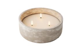 LED Kerze Wachs, grau, 20 cm