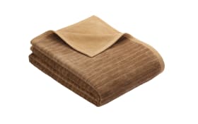 Jacquard Wohnmantel Fano, Baumwollmix, braun/camel, 150 x 200 cm