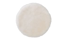 Sitzkissen, Kunstfell, beige, 35 cm