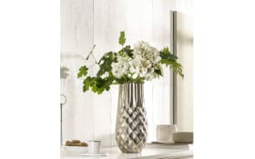 Vase in silber, 11 x 15 x 30 cm