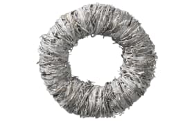 Deko Kranz aus Rattan, grau/weiß, 34 cm
