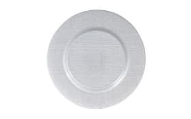 Platzteller aus Glas in silber, 33 cm