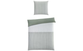 Wendebettwäsche Satin, grün, Baumwolle, 135 x 200 cm