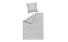 Bettwäsche Wanda Satin, silber, 155 x 220 cm