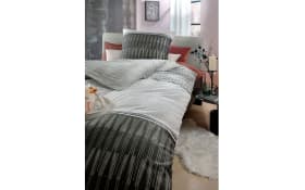 Satin-Bettwäsche Greta, greige, 135 x 200 cm