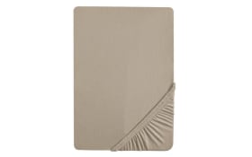 Topper-Spannbetttuch, taupe, 90 x 190 cm