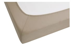 Topper-Spannbetttuch, taupe, 90 x 190 cm