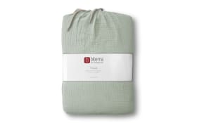 Bettwäsche-Garnitur Musselin, nilgrün, 135 x 200 cm