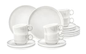 Kaffeeservice Sento-Home Aura, weiß, 18-teilig