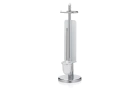 Toilettengarnitur Ken aus Metall in chrom glanz