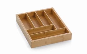 Besteckkasten Kalma aus Bambus, 35-38 x 6,5 x 43 cm