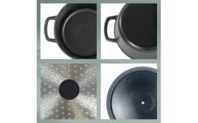 Bräter Calido, schwarz, rund, 3,8 l