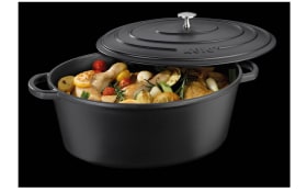 Bräter Calido, schwarz, oval, 6,5 l