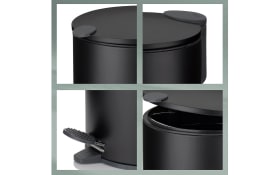 Kosmetikeimer, schwarz matt, 5 Liter