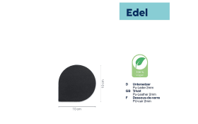 Untersetzer Edel, schwarz, 11 x 11 cm