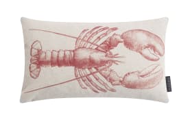 Kissenhülle Lobster, grau/rot, 50 x 30 cm