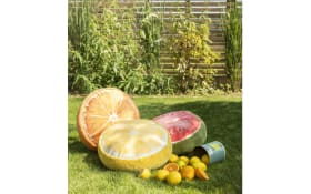 Rundkissen Fruity, rot/grün, 36 cm
