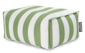 Sitzhocker Roll Santorin, grün/weiß, 65 x 35 x 55 cm