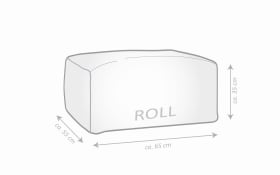 Sitzhocker Roll Santorin, gelb/weiß, 65 x 35 x 55 cm
