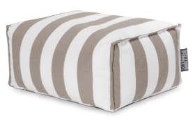 Sitzhocker Roll Santorin, taupe/weiß, 65 x 35 x 55 cm