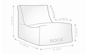 Sitzsack Roll Korfu, taupe, 65 x 65 x 100 cm