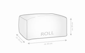 Sitzhocker Roll Korfu, taupe, 65 x 35 x 55 cm