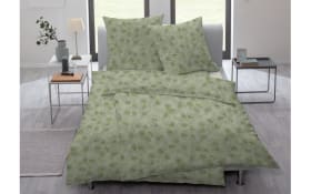 Mako-Interlock-Jersey Bettwäsche-Set, lind, 135 x 200 cm