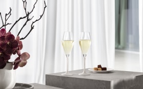 Champagnergläser Set Manufacture Rock blanc, klar/weiß, 4-teilig