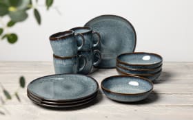 Frühstücksset Lave gris, grau, 12-teilig