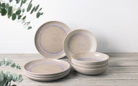 Dinner-Set Perlemor, sand, 8-teilig