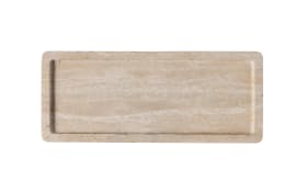Servierplatte Manufacture Travertine, beige, 25,5 x 10,5 cm