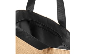 Shopper M, raffia black, 51 x 30,5 cm