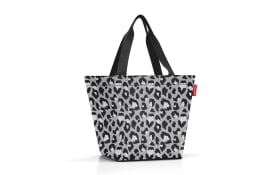 Shopper M, leo nero, 51 x 30,5 cm