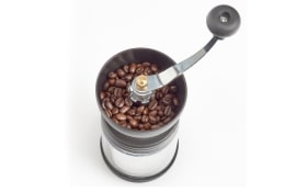 Kaffeemühle in silber, 20 cm