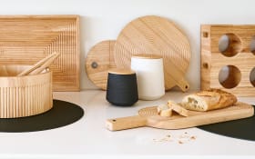 Salatbesteck-Set Gummibaum, natur, 2-teilig
