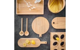 Salatbesteck-Set Gummibaum, natur, 2-teilig