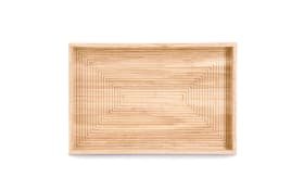 Tablett Gummibaum, natur, 45,7 x 30,5 cm