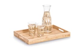Tablett Gummibaum, natur, 45,7 x 30,5 cm